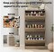 Entryway Modern Shoe Storage Rack Organizer Tall Shoe Cabinet with 3 Drawers
